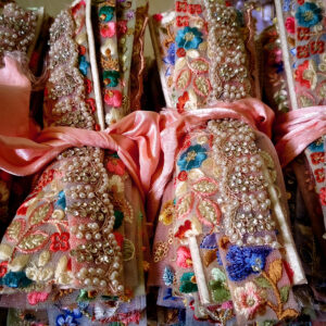 Boho embroidered floral trim bundle