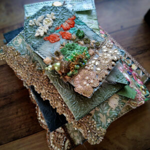 Green boho envelope set