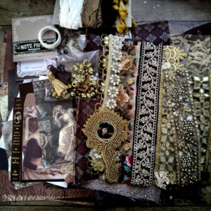 Golden brown Victorian journal kit