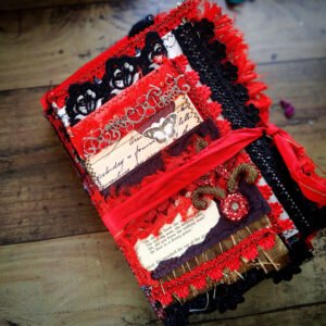 Black/red boho junk journal